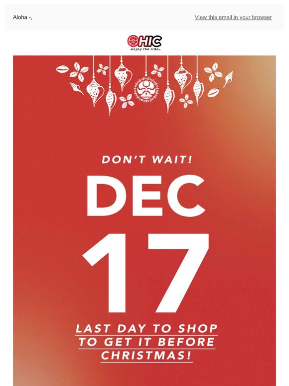 ⏰Time Is Ticking! Shop Your Gifts Now!