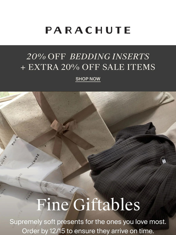 Parachute Email Newsletters Shop Sales, Discounts, and Coupon Codes