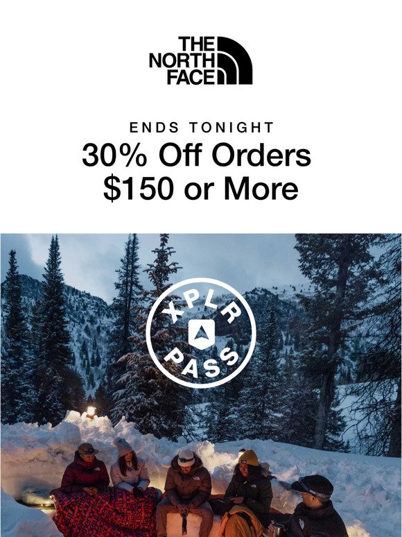 ENDS TONIGHT: 30% off orders $150 or more.