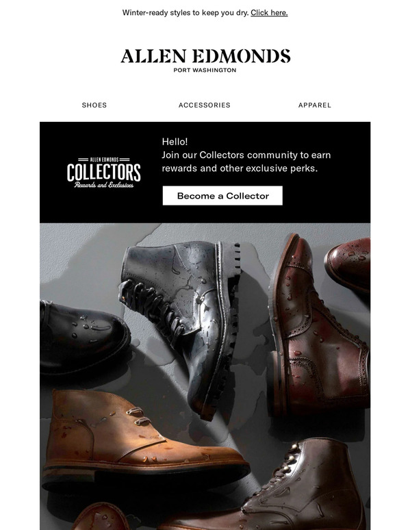 Allen Edmonds Email Newsletters Shop Sales, Discounts, and Coupon Codes