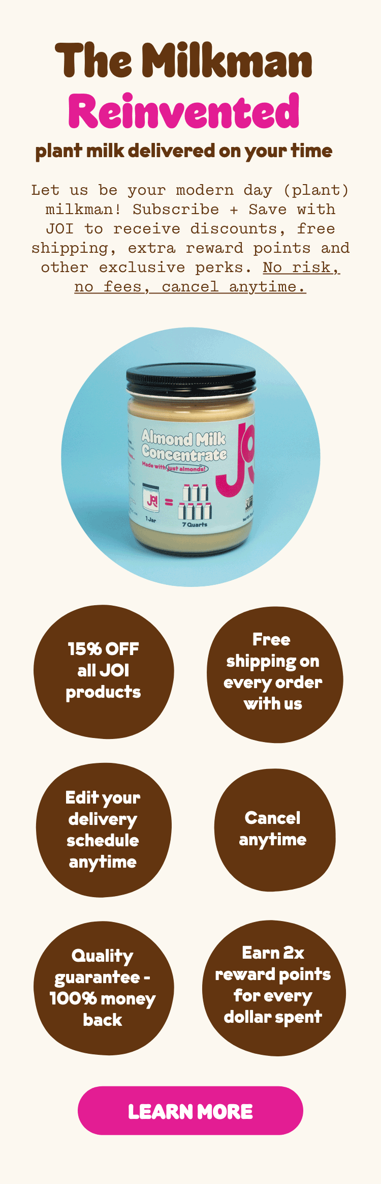 Learn how you benefit from recurring deliveries with JOI