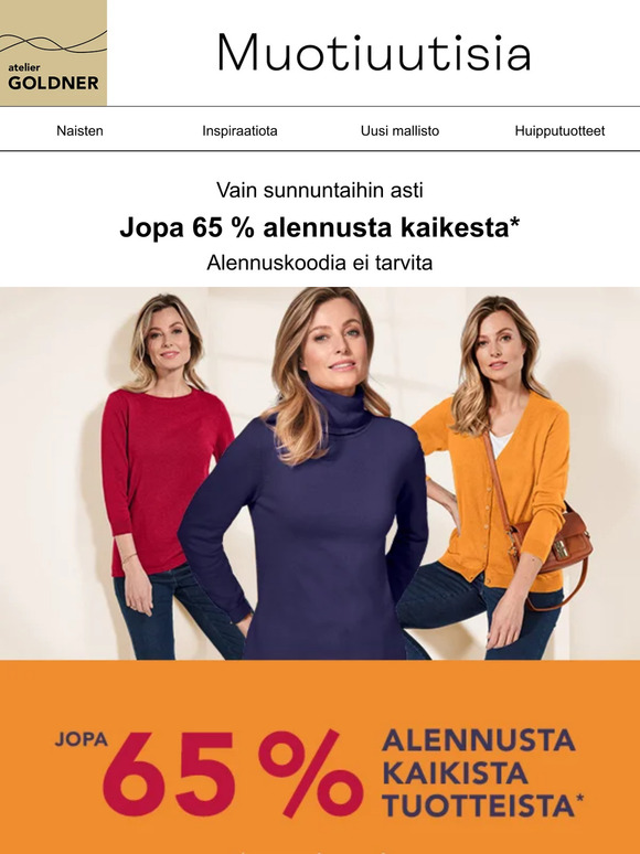 💙 Jopa –65 % kaikesta 💛