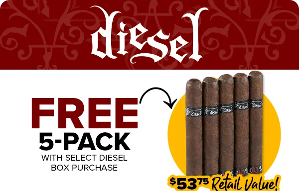 Free 5 Pack With Select Diesel Box Purchase