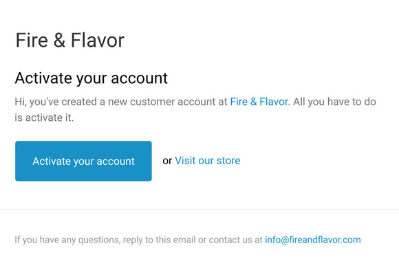 Customer account activation
