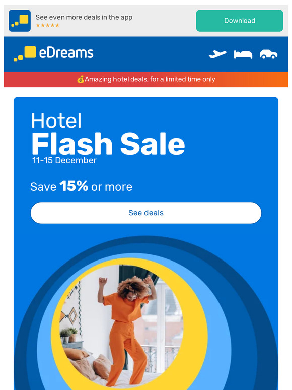 ⚡ HOTEL FLASH SALE!