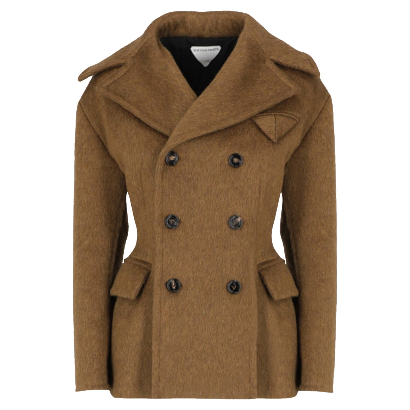 Jacke/Mantel aus Wolle in Braun