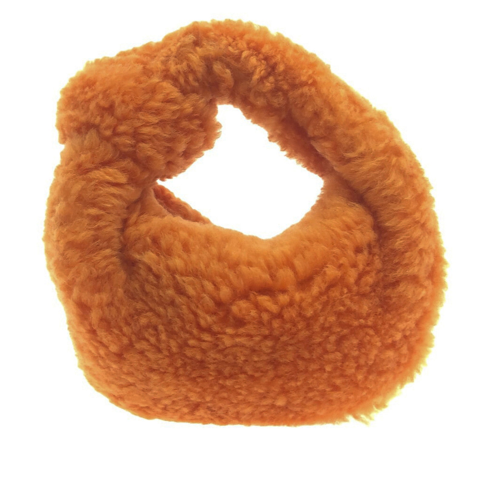 Handtasche aus Pelz in Orange
