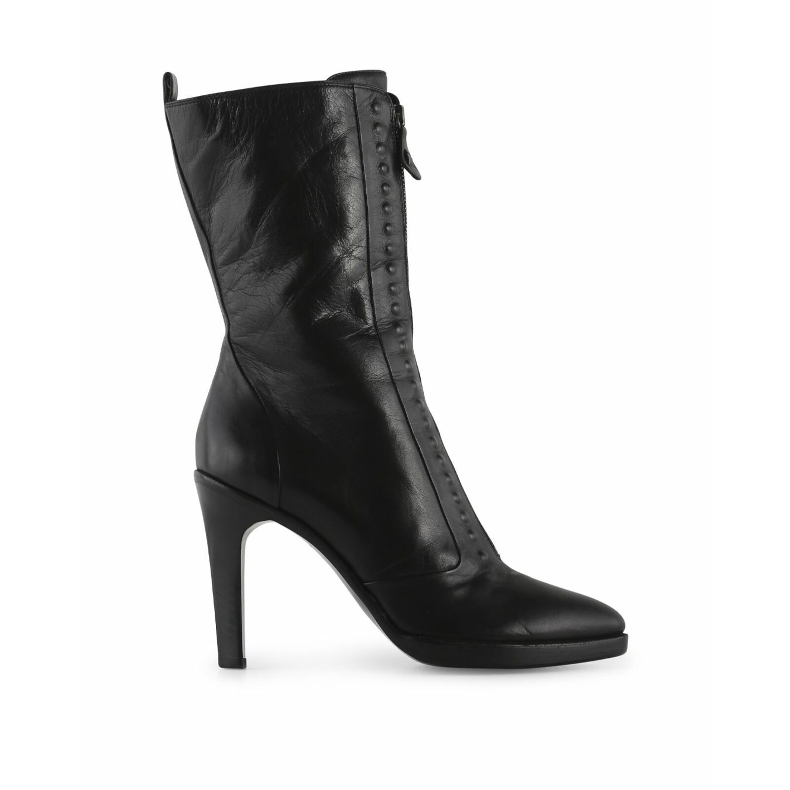 Stiefel aus Leder in Schwarz