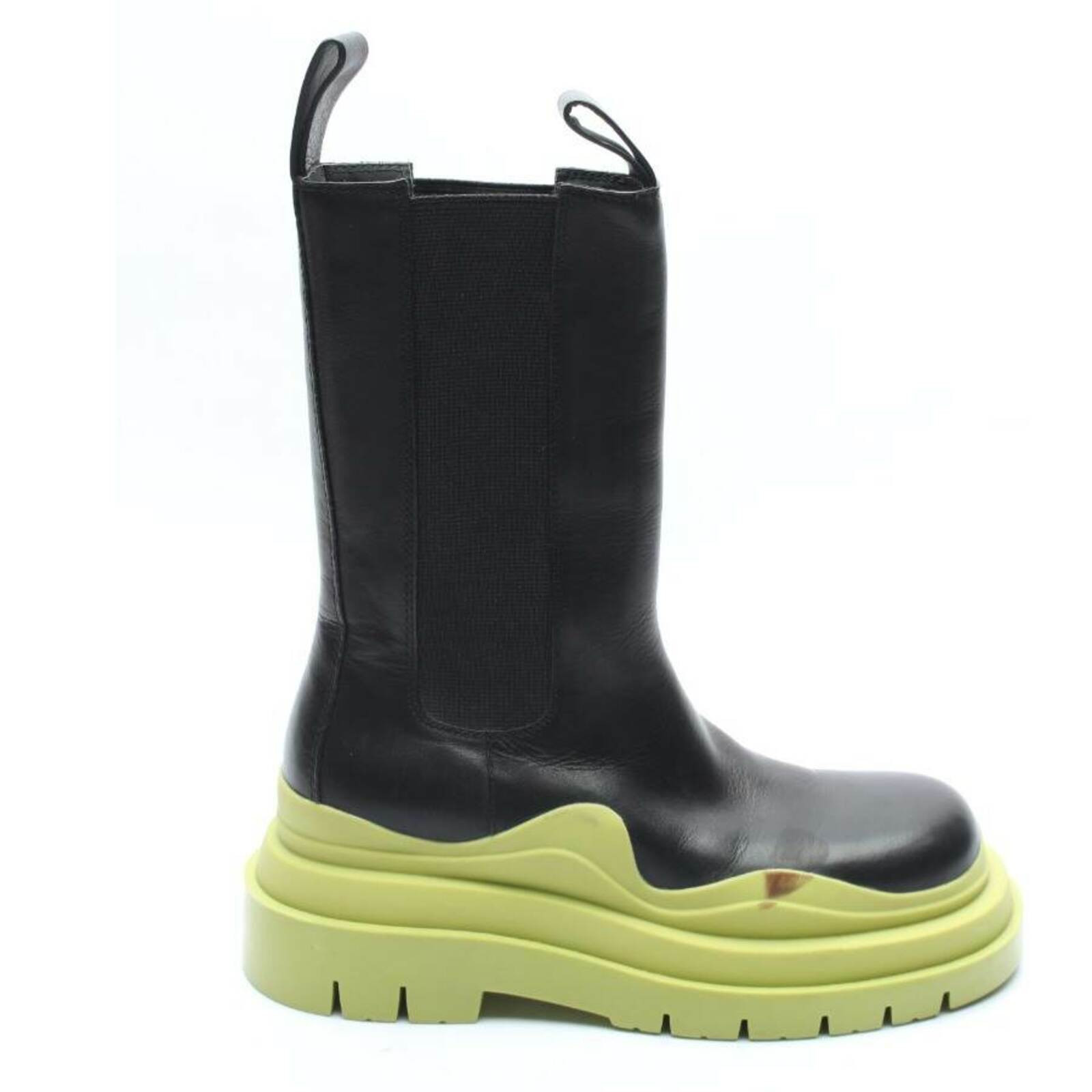 Stiefel aus Leder in Schwarz