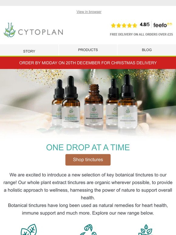 One drop at a time: Introducing our new botanical tinctures