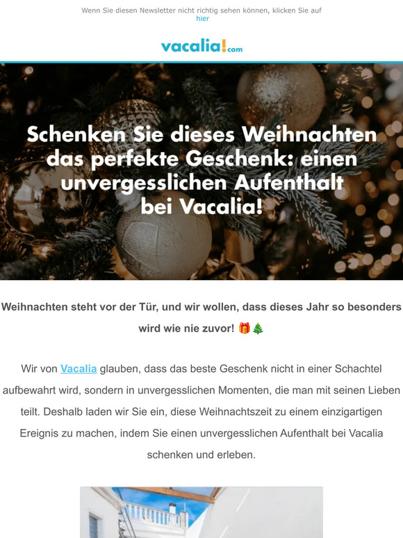Machen Sie das perfekte Geschenk mit Vacalia! 🎁