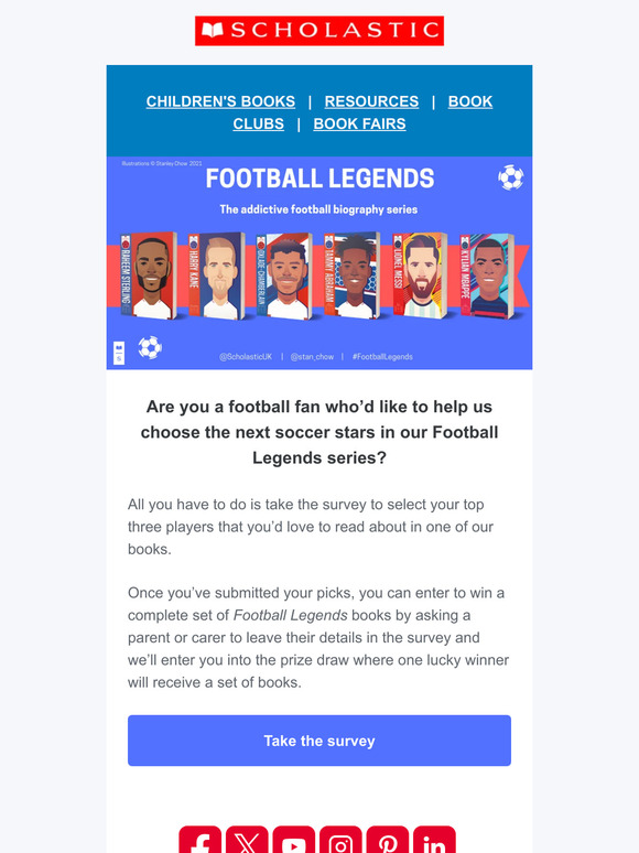 Scholastic Help us choose the next soccer stars in our Football