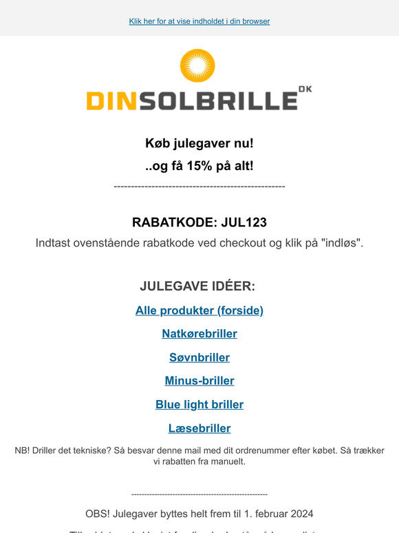 Julegave Hit: 15% på alt