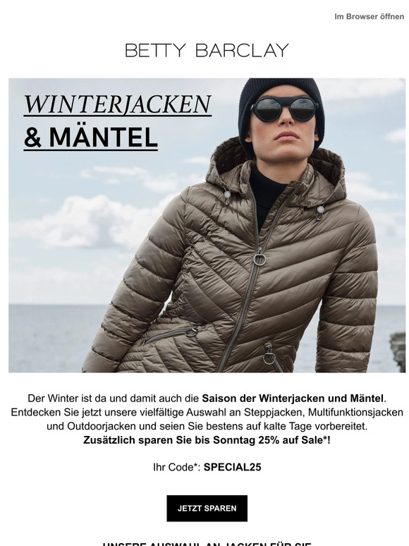 - 25% auf Sale: Jacken und Co. für den Winter ❄️