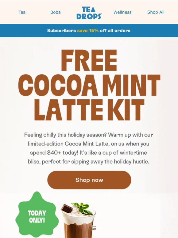  Tea Drops Cocoa Mint Latte Kit