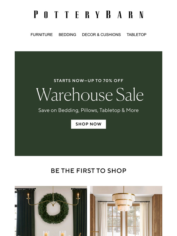 Pottery Barn Kuwait EARLY ACCESS Warehouse Sale, is here! Milled