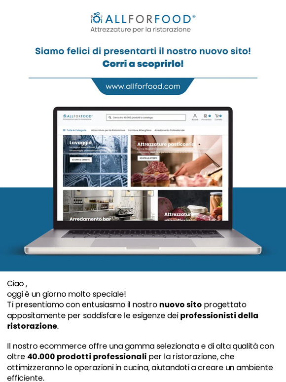 Siamo felici di annunciarti il lancio del nostro nuovo sito