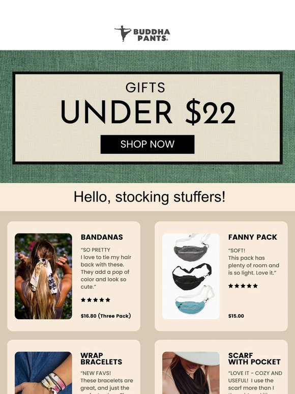🎁 Gifts Under $22 🎁