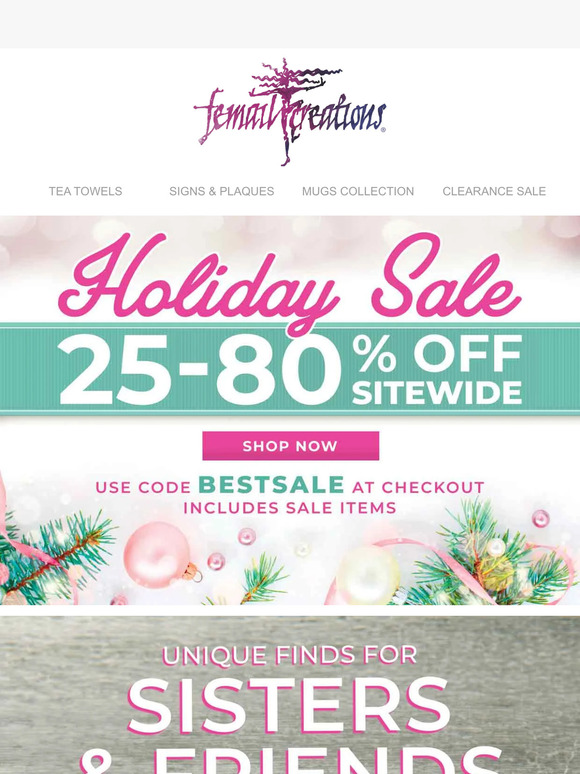 Femail Creations Unique Finds for Sisters & Friends! Milled