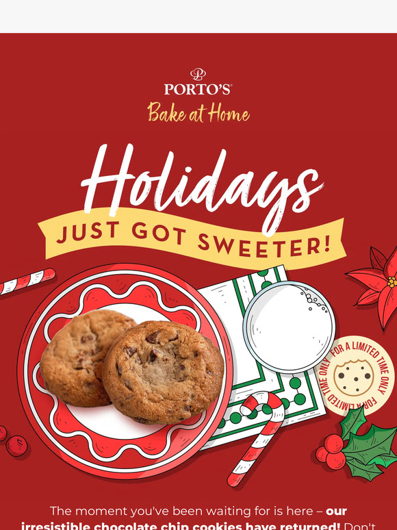Porto's Bakery Your Favorite Chocolate Chip Cookies are BACK! 🍪 Milled
