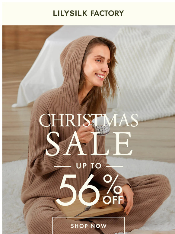 LILYSILK Factory: Christmas Sale Starts!