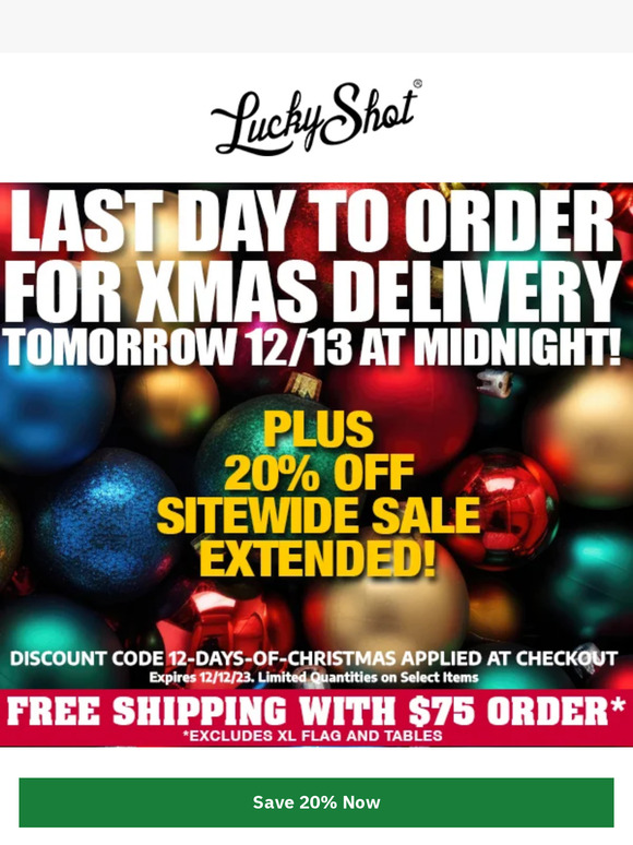 Order By Tomorrow For Christmas Delivery