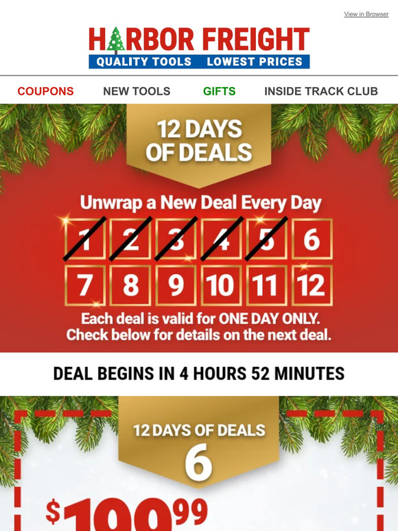 Harbor Freight Tools 12 DAYS OF DEALS! Day 6 140 Off This BADLAND