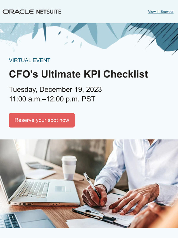 NetSuite CFO's Ultimate KPI Checklist Milled