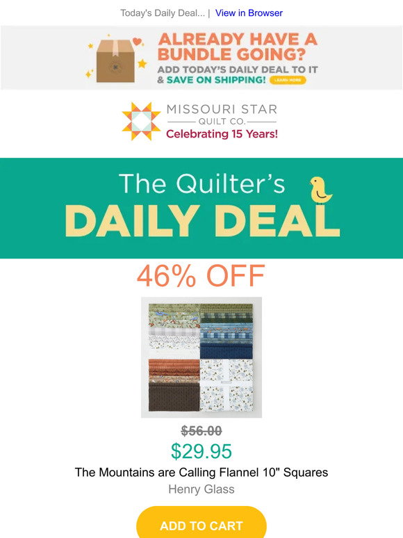 Quilt In A Day Daily Deal