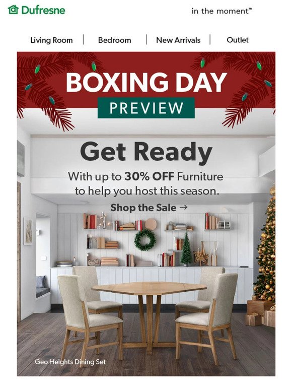 🪂 Boxing Day Preview (+up to 30% OFF Furniture)