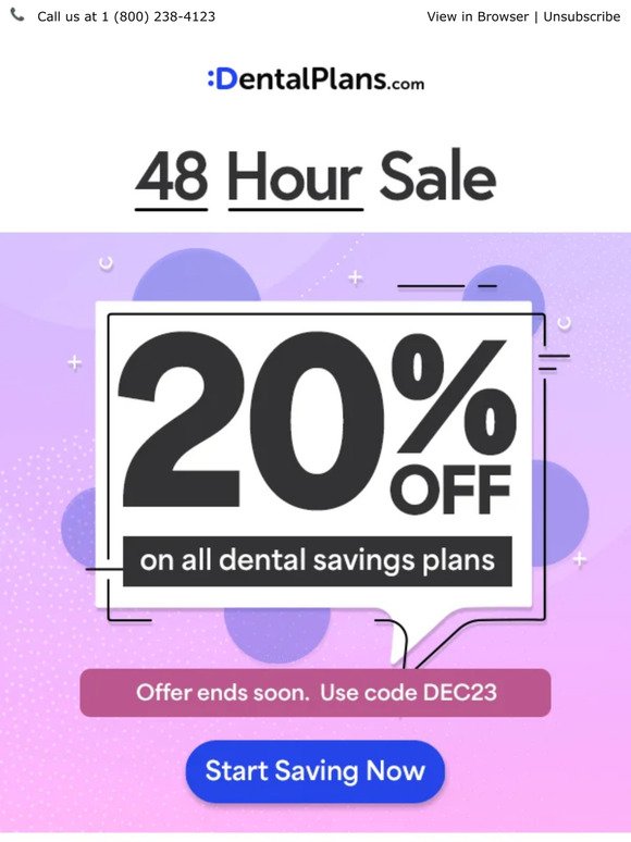 48 Hour Sale Alert - 20% off All Savings Plans