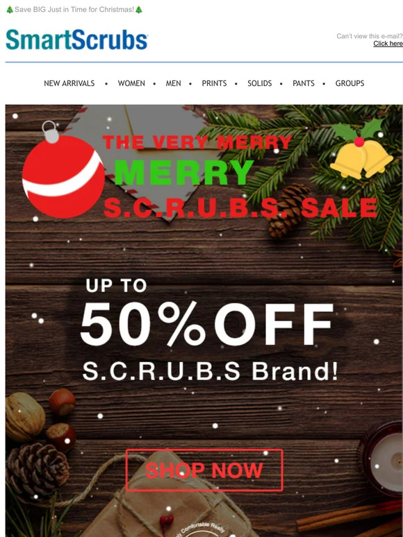 SmartScrubs.com: Sleigh Your Christmas List With 50% Off S.C.R.U.B.S.! | Milled