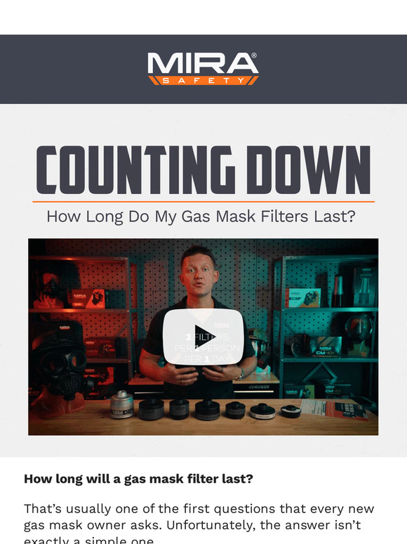 MIRA Safety How long do gas mask filters last? Milled