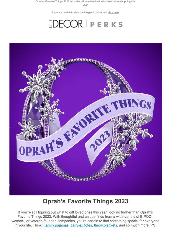 Oprah's 'Favorite Things' 2023 List Has 100+ Gift Ideas for the