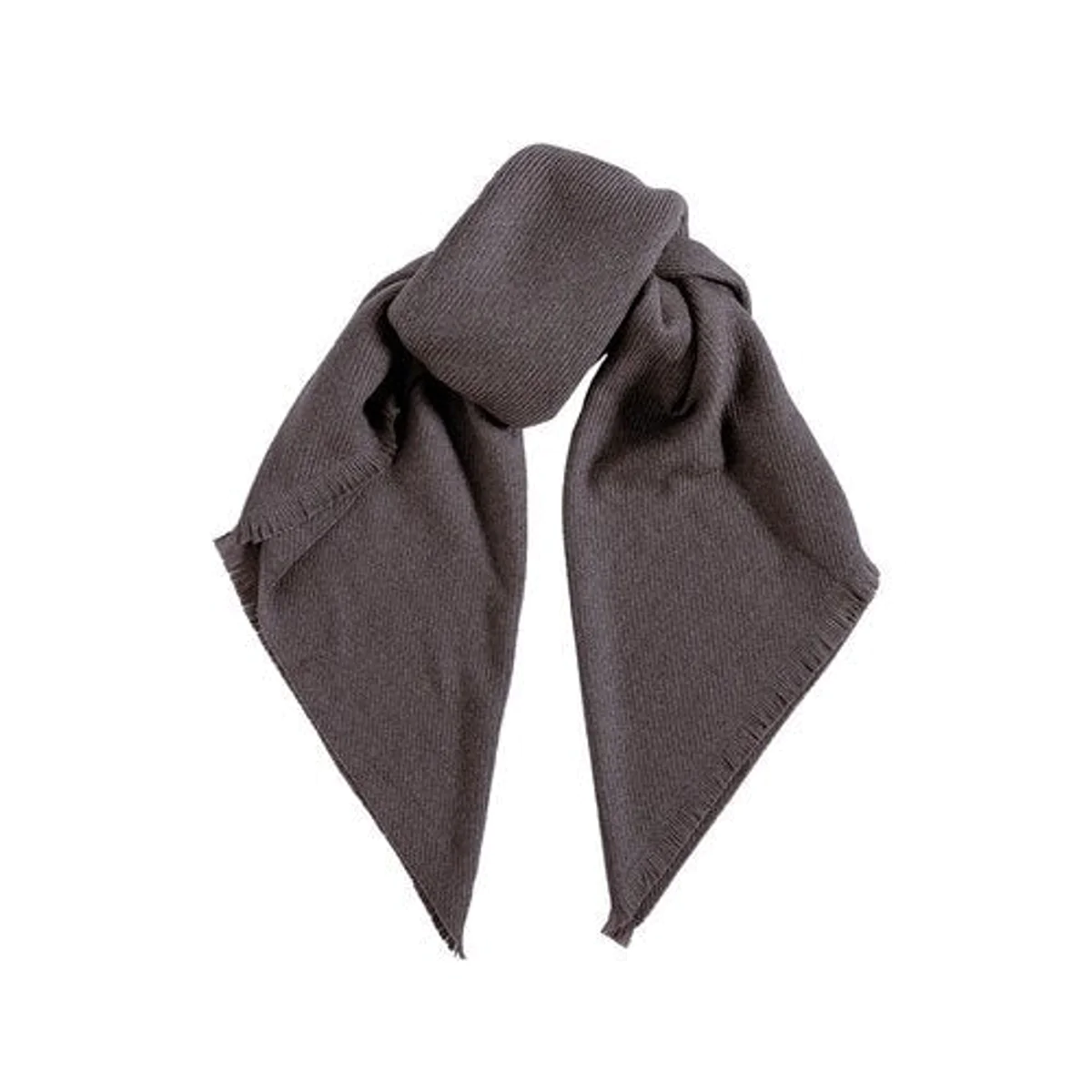 Cozy Virgin Wool Scarf in Taupe
