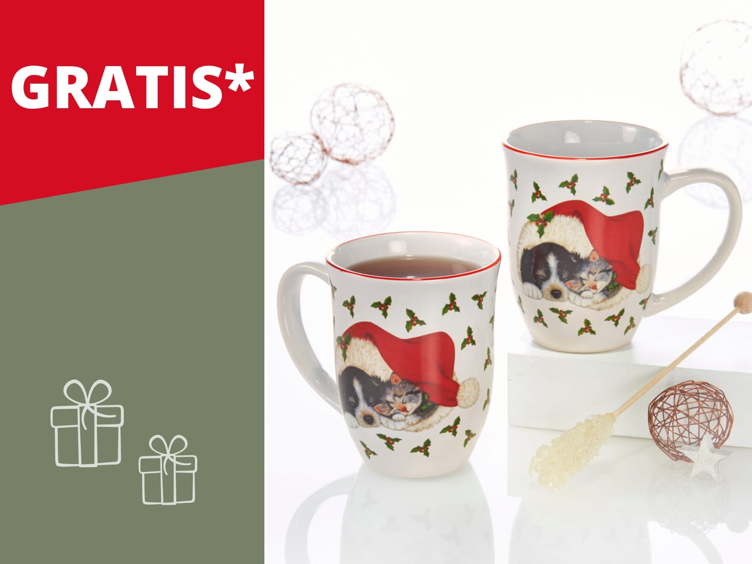 Gratisgeschenk: Tassenset mit Motiven