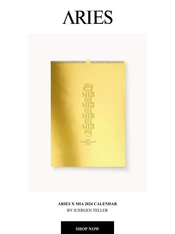 Aries Arise Aries x Mia Exclusive Capsule Collection 2024 Calendar