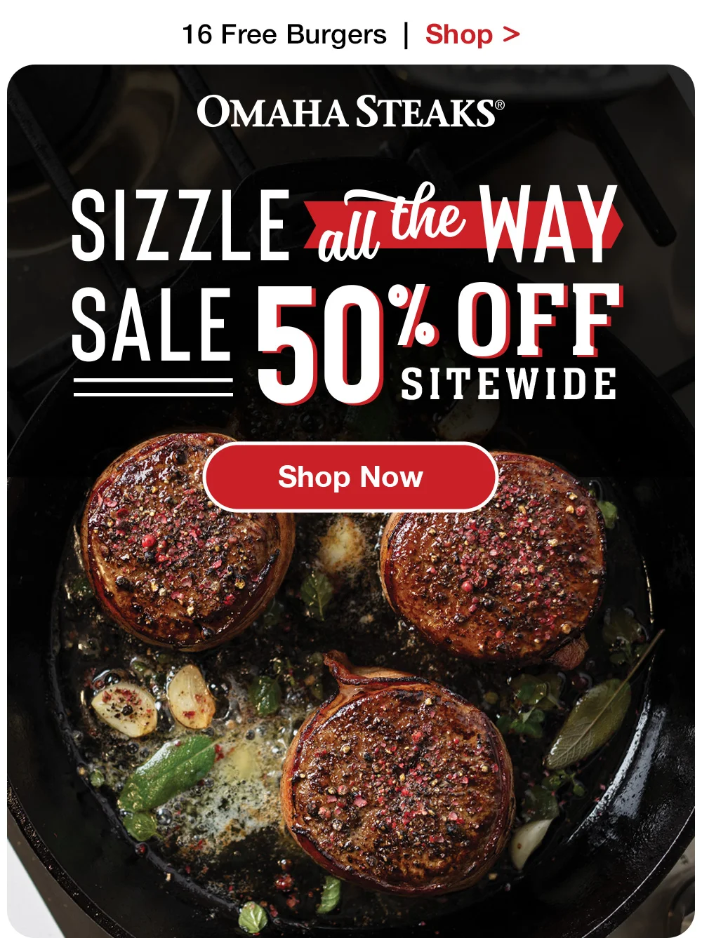 Send gifts with 50% OFF sitewide! - Omaha Steaks