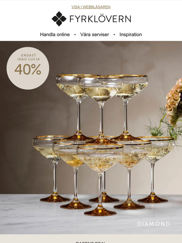 Luciaerbjudande – 40% på Diamond glas! 🌟