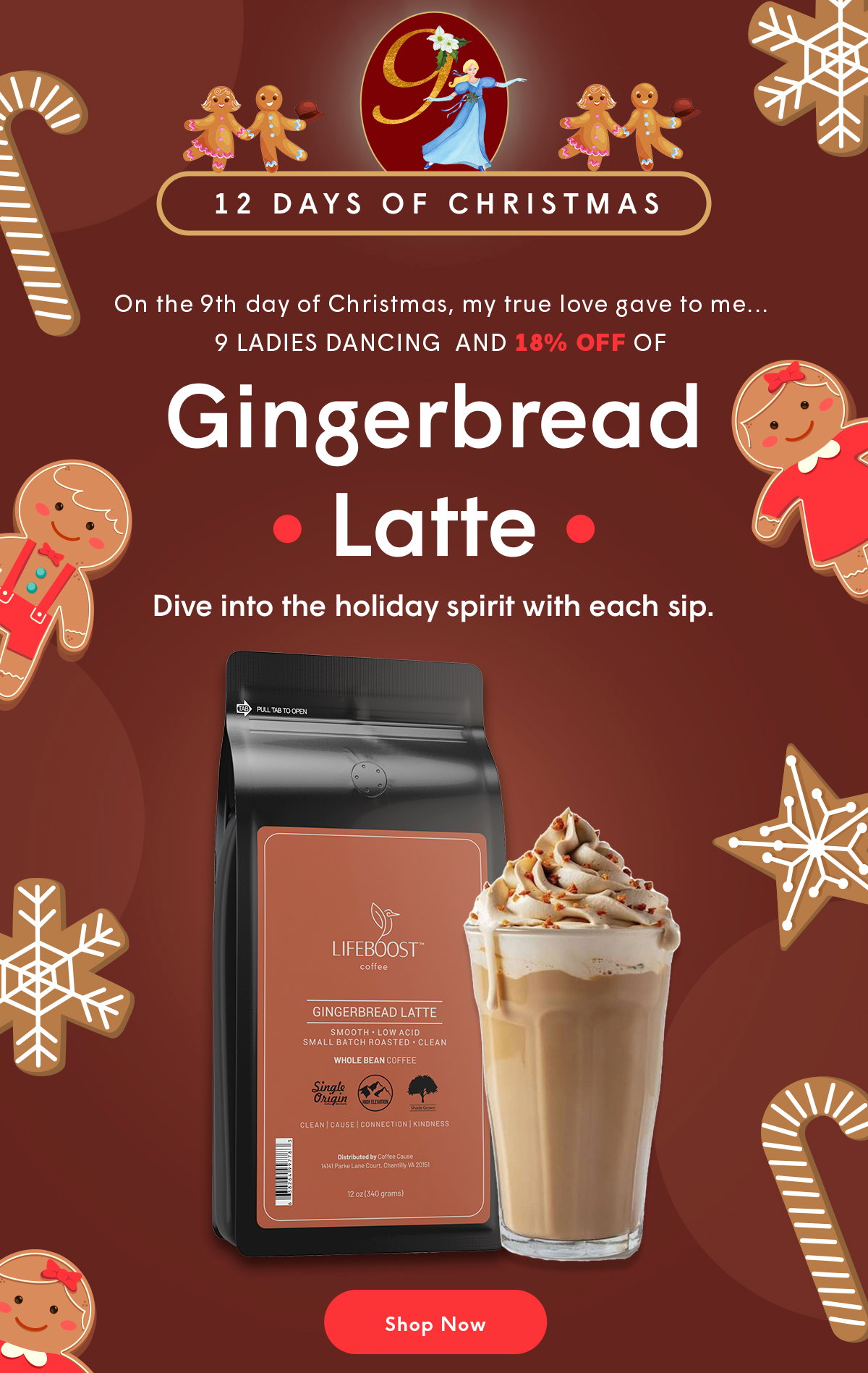 100 Calorie Starbucks Gingerbread Coffee- 12 Days of Christmas 