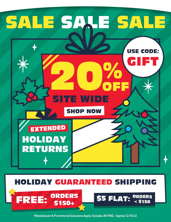 HOLIDAY SALE: 20% OFF SITE WIDE!