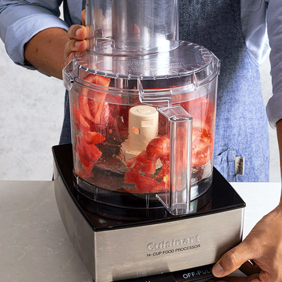 A food processor and blender