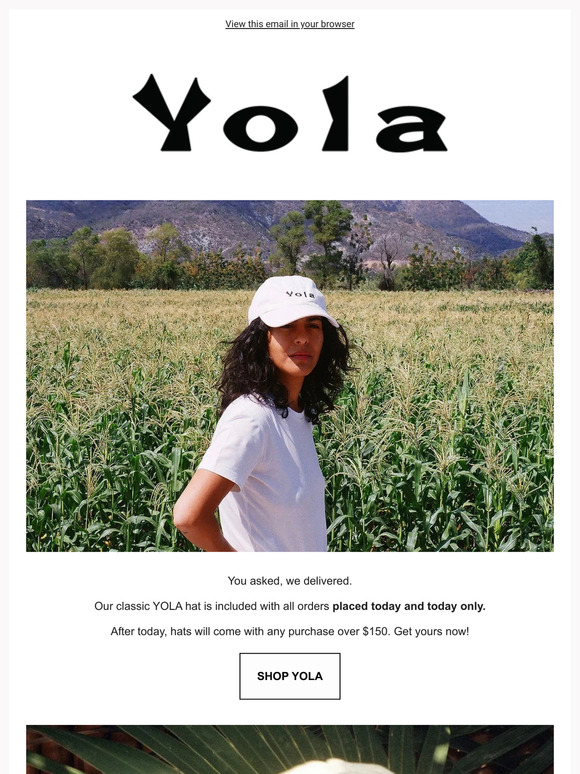 YOLA HATS ARE HERE!