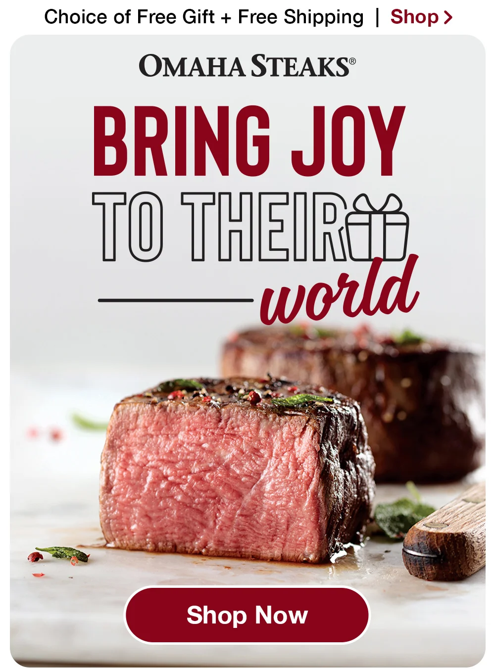Omaha Steaks Gift Card, $25