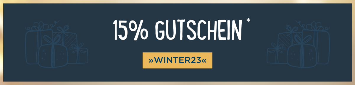 15% sparen mit Ihrem WINTER23 Gutscheincode