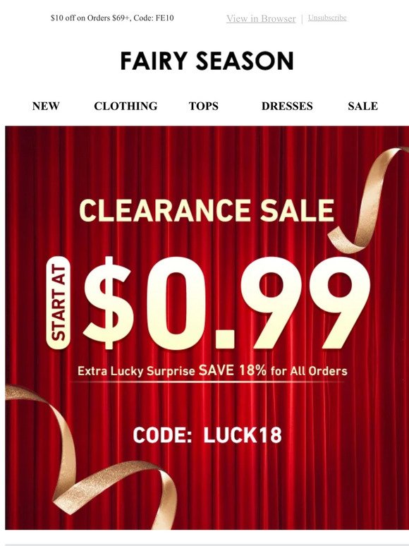 ⏰Fairyseason Clearance Sale & Extra Lucky Surprise!