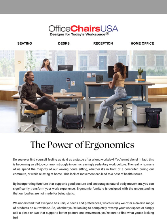 Office Chairs USA The Importance of Ergonomics Milled
