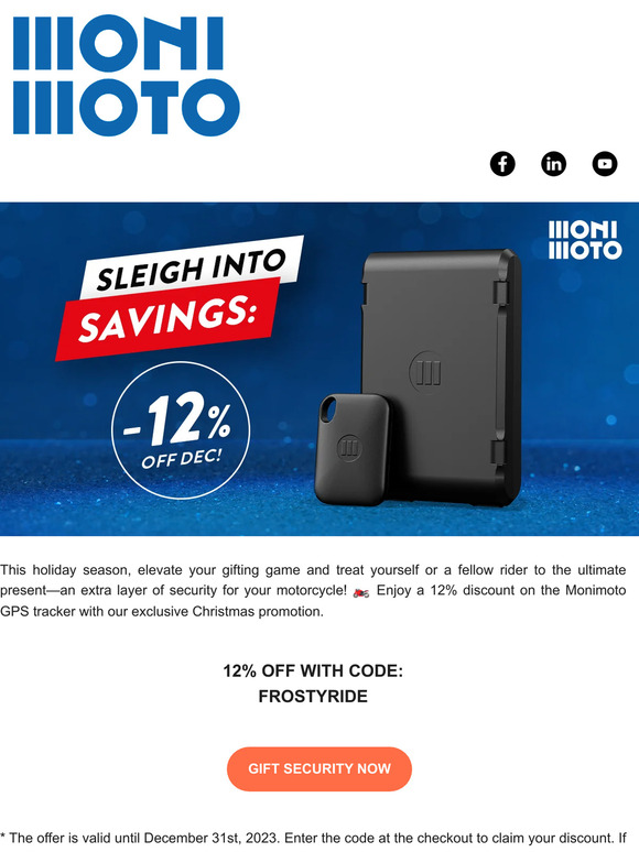 The Ultimate Christmas Gift for Riders: 12% Off Monimoto GPS Tracker!