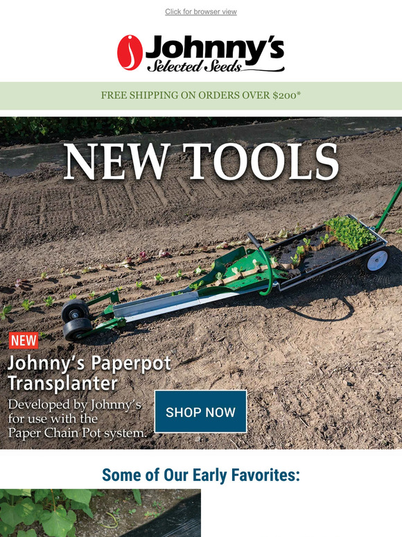 Johnny's Selected Seeds New Tools for 2024 Milled