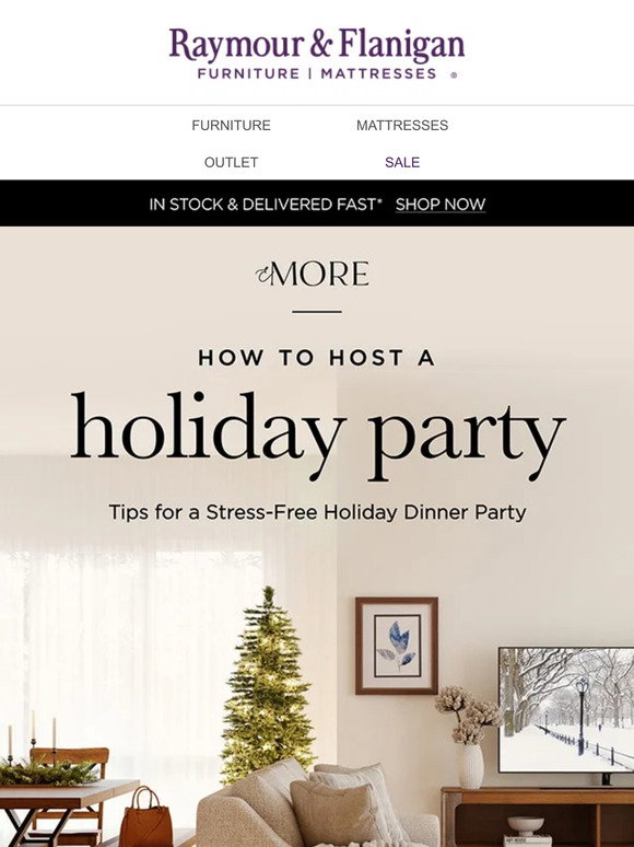 Raymour & Flanigan 🍽️ How to host a holiday party at home Milled